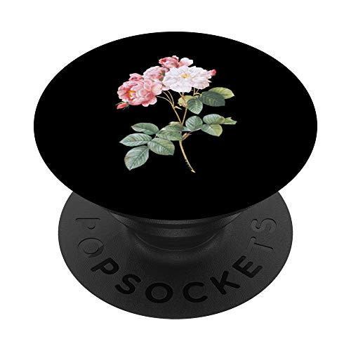 Pierre Joseph Redoute Pink Damask Paint Flower Gardener Gift PopSockets Grip and Stand for Phones and Tablets