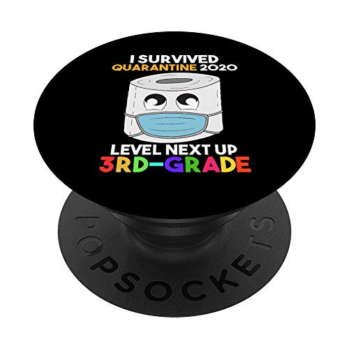 3rd Grade Quarantine Back to School Remote 2021 Third Grade PopSockets PopGrip  Swappable Grip for Phones  and  Tablets