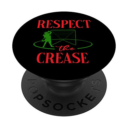 Lacrosse Goalie Quote Respect The Crease - Player Net Stick PopSockets PopGrip  Swappable Grip for Phones  and  Tablets