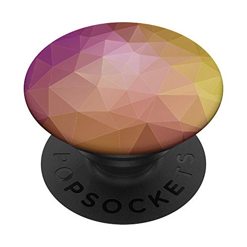 Orange Purple Polygon Geometric PopSockets PopGrip  Swappable Grip for Phones  and  Tablets