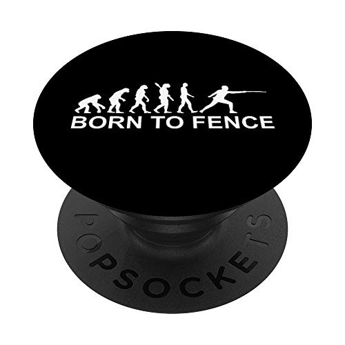 Evolution born to fence fencing PopSockets Grip and Stand for Phones and Tablets