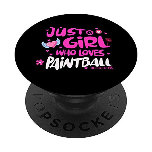 Just a Girl Who Loves Paintball PopSockets PopGrip  Swappable Grip for Phones  and  Tablets