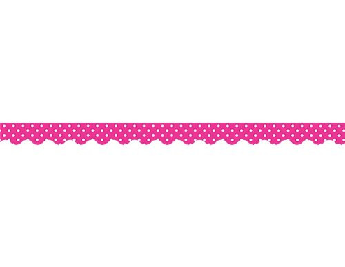 Teacher Created Resources Hot Pink Polka Dots Scalloped Border Trim (5209)