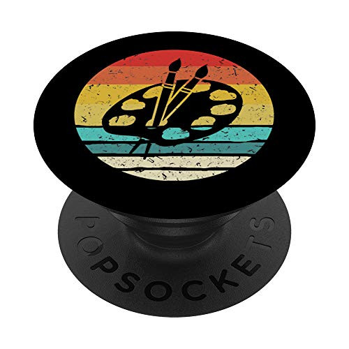 Retro Vintage Paint Palette Costume Artist Art Teacher PopSockets PopGrip  Swappable Grip for Phones  and  Tablets