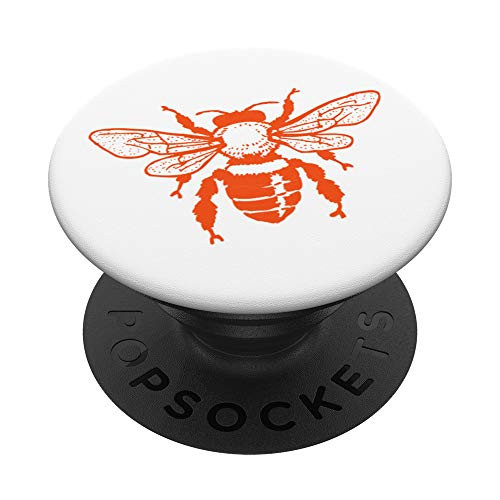 Orange Honeybee Cool Bee Lover Honeycomb Honey Bee Lover PopSockets PopGrip  Swappable Grip for Phones  and  Tablets