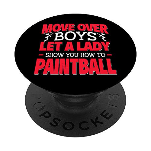 Move Over Boys Female Paintball PopSockets PopGrip  Swappable Grip for Phones  and  Tablets
