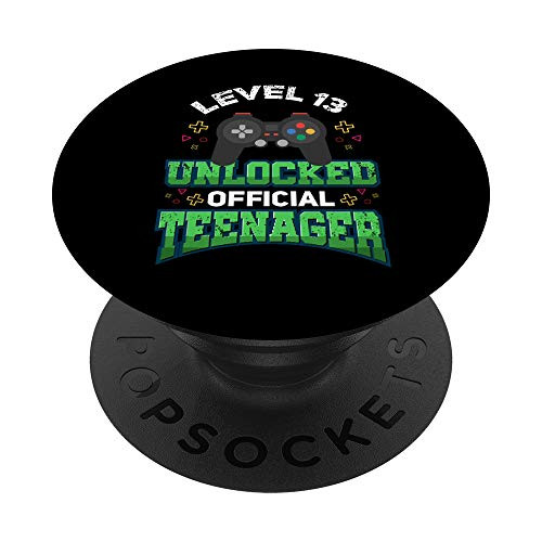 OFFICIAL Teenager 13 Years Old Gift 13th Birthday Boys Girl PopSockets PopGrip  Swappable Grip for Phones  and  Tablets