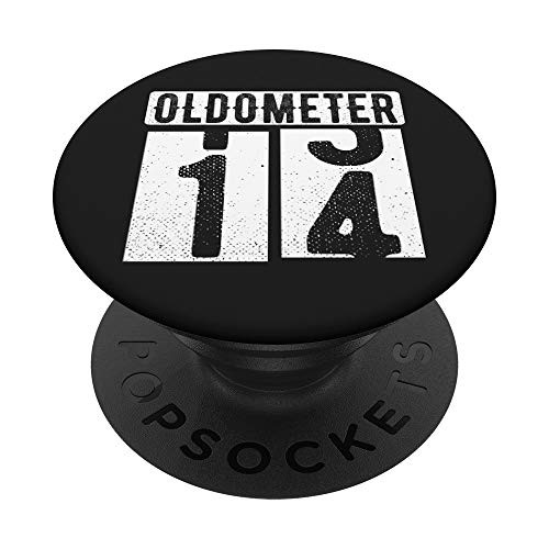 Birthday Gift Turning 14 Years Gift for Men Oldometer 13-14 PopSockets PopGrip  Swappable Grip for Phones  and  Tablets