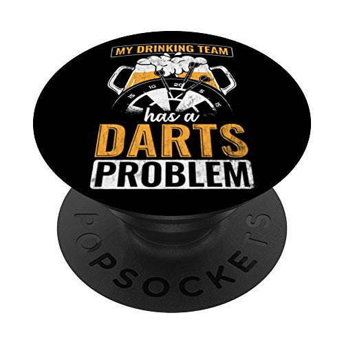 Drinking Team Has Darts Problem Dartboard Beer Darts PopSockets PopGrip  Swappable Grip for Phones  and  Tablets