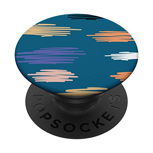 Design Gift Abstract Pattern Colorful Paint Blue Orange PopSockets PopGrip  Swappable Grip for Phones  and  Tablets