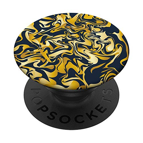 Artist Abstract Illustration Black Yellow Paints Dripping PopSockets PopGrip  Swappable Grip for Phones  and  Tablets