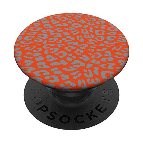 Burnt Orange Leopard Cheetah Animal Print PopSockets PopGrip  Swappable Grip for Phones  and  Tablets