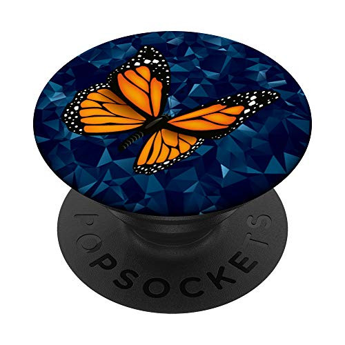 Cute Orange Monarch Butterfly PopSockets Grip and Stand for Phones and Tablets