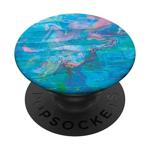 Blue Artistic Watercolor Paint Strokes Abstract PopSockets PopGrip  Swappable Grip for Phones  and  Tablets