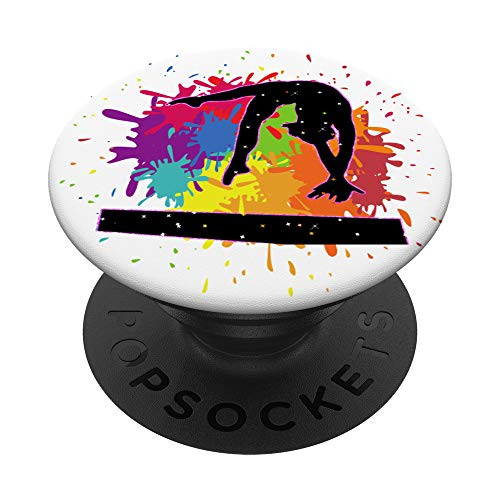 Gymnastics Paint Splatter PopSockets PopGrip  Swappable Grip for Phones  and  Tablets