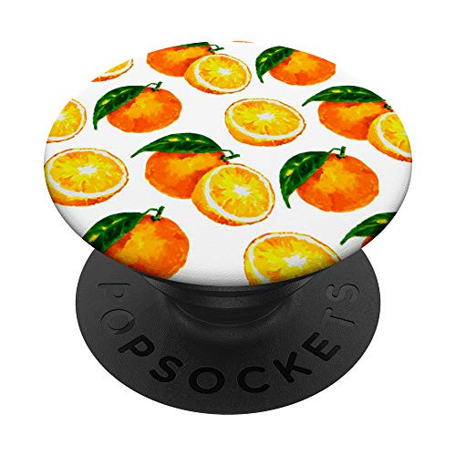 Oranges Citrus Fruit Sour Green Leaves Healthy Yummy Tasty PopSockets PopGrip  Swappable Grip for Phones  and  Tablets
