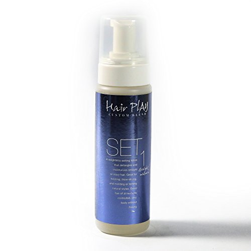 Hair Play SET #1 - Light Hold Styling Foam 8oz, Hair Setting Lotion/Mousse for Straight or Curly, Frizz-free, Polished, Natural Looks