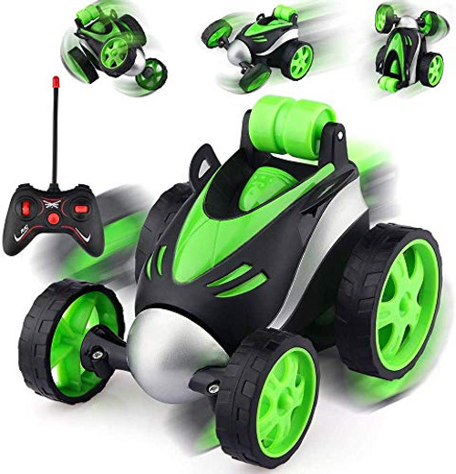 RC Stunt Cars for Kids  Remote Control Car Stunt Vehicle High Speed 360 Degree Rotation Flip Racing Car Upright Driving Toys for Boys Girls  Green