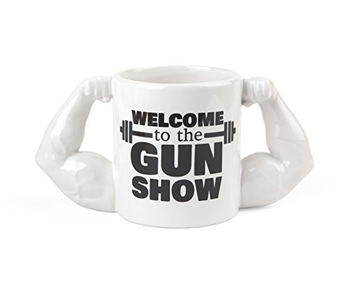 BigMouth Inc. Original Gun Show Coffee Mug  Ceramic Mug  Coffee Mug  Gym Coffee Mug  Funny Novelty Gift  24 oz.