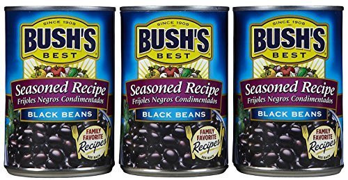 Bush's Best Seasoned Recipe Black Beans 3 pack  15 ounce cans by Bush's