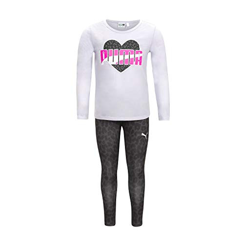 PUMA Baby Girls' Longsleeve Tee  and  Legging  Purple  4T