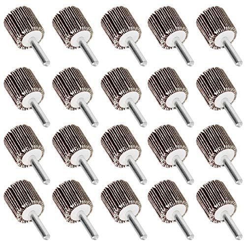 Buffing Wheels Sanding Flap Wheel Aluminum Oxide Abrasive Flap Grinding 1x 1x 1 4inch  60 Grit - 20 Pack?for Rust Removal Deburring Polishing Satin-Finishing- Abrasive Grinding Tool