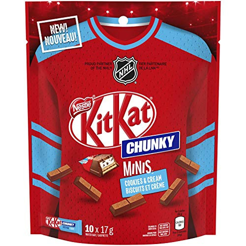 Nestle KitKat Chunky Minis Cookies  and  Cream Bars  170g 6 0z.   Imported from Canada