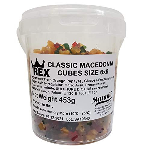 Rex Candied Macedonia Cubes  1 lb  Pack of 1