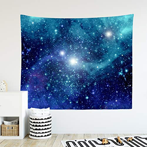 Galaxy Tapestry Blue Starry Sky Universe Space Wall Hanging Psychedelic Tapestry Mysterious Nebula Stars Tapestry for Bedroom Living Room  51.2" x 59.1"  Blue Galaxy Tapestry Blue Starry Sky Universe Space Wall Hanging Psychedelic Tapestry Mysterious Nebula Stars Tapestry for Bedroom Living Room  51.2" x 59.1"  Blue