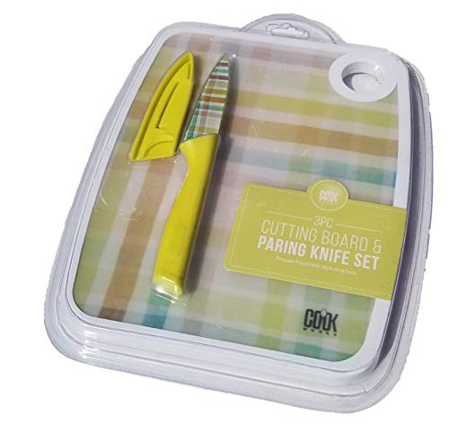 3 PC Cutting Board  and  Paring Knife Set  Knife Shield included
