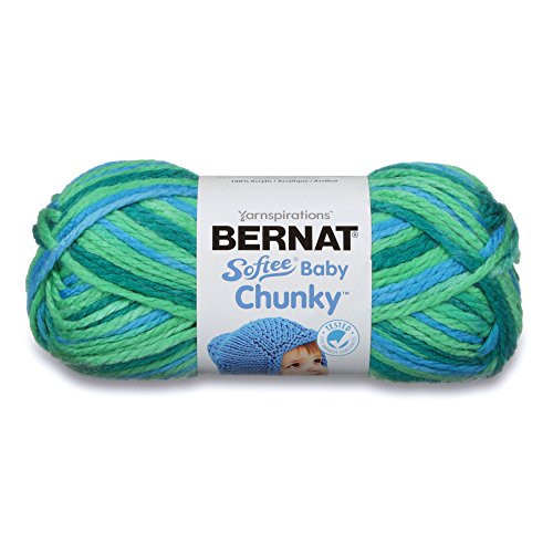 Bernat Softee Baby Chunky Yarn, Ombre, 4.2 oz, Gauge 5 Bulky Chunky, Jungle Jive Varg