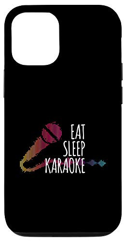 iPhone 12 12 Pro Eat Sleep Karaoke Bar Singing Singer Music Microphone Gift Case