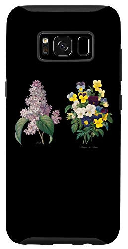 Galaxy S8 Pierre Joseph Redoute Lily  and  Pansy Paint Flower Gardener Case