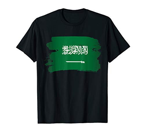 Saudi Arabia Flag Paint Style T-Shirt