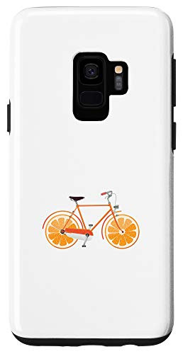 Galaxy S9 Cycling Biking Bicycle Bike Cyclist Orange Wheels BMX Gift Case
