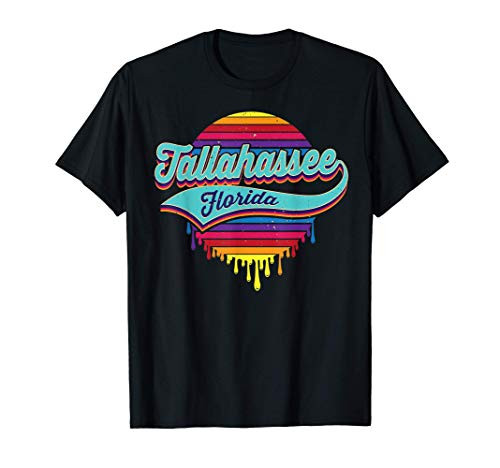 Tallahassee  Florida Typographic Dripping Paint Design T-Shirt