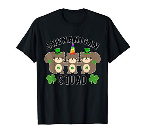 Shenanigan Squad  St. Patrick's Day Squirrels T-Shirt