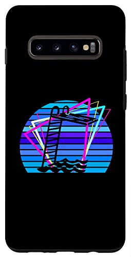 Galaxy S10Plus Diving Board Vaporwave Sunset Diving Synthwave Case