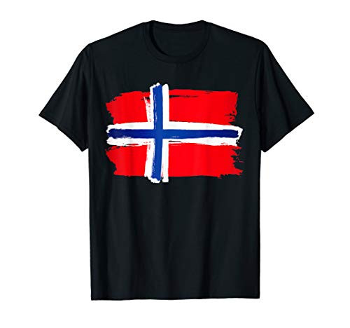 Norway Flag Paint Style T-Shirt