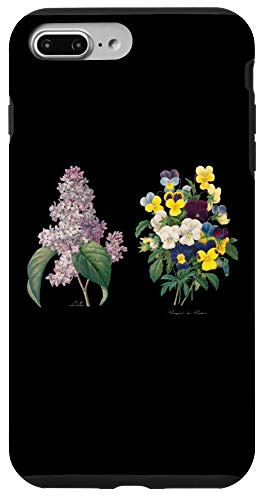 iPhone 7 Plus 8 Plus Pierre Joseph Redoute Lily  and  Pansy Paint Flower Gardener Case