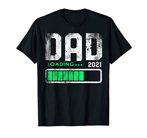 Father's Day Mens Dad Est 2021 Loading Future New Daddy Baby T-Shirt