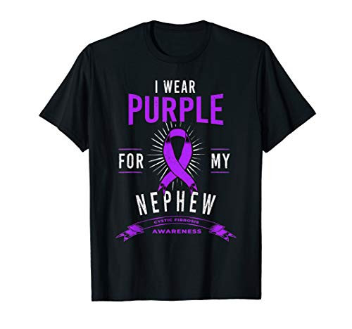 I Wear Purple for My Nephew Cystic Fibrosis Awareness Shirt