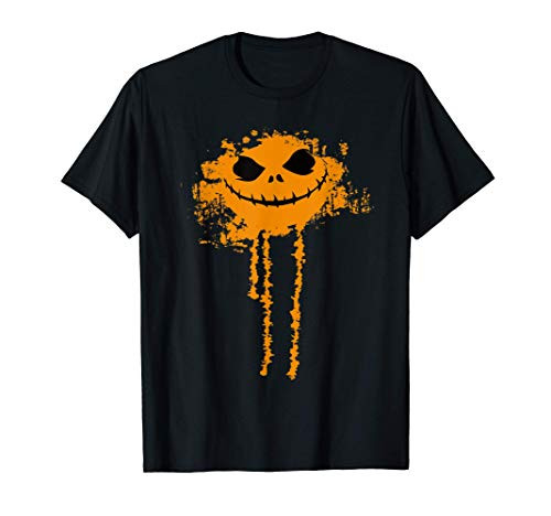 Halloween Jack-O-Lantern Pumpkin Face Splatter Paint T-Shirt