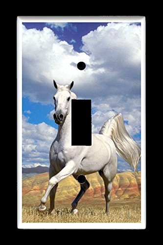 Single Toggle  1-toggle  Light Switch Plate Cover - Horses - Horse Design 17