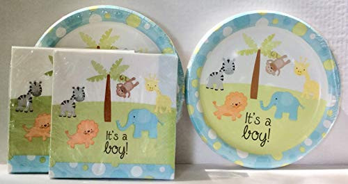 "It's a Boy" Baby Shower Paper Plates  and  Napkins Bundle