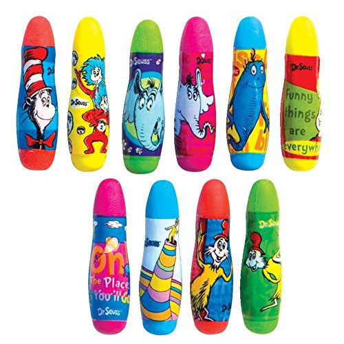 Raymond Geddes Dr. Seuss Mini Erasers  100 Pack  69018