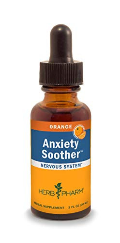 Herb Pharm Anxiety Soother Liquid Herbal Formula with Kava for Nervous System Support  Orange  1 Ounce