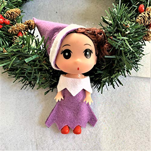 Toddler Girl Elf Doll Purple Baby Elf Christmas Elf Child Elf