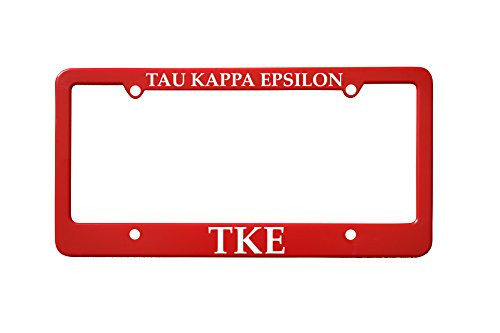 Officially Licensed Tau Kappa Epsilon License Plate Frame - Red Officially Licensed Tau Kappa Epsilon License Plate Frame - Red