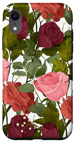 iPhone XR Rose Garden Floral Pattern Case